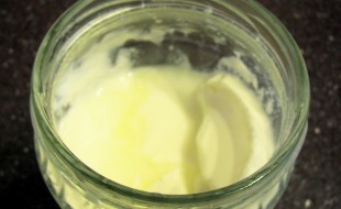 Jar of home-made yoghurt