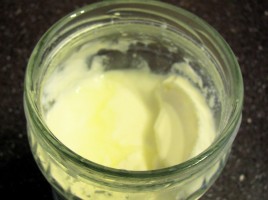 Jar of home-made yoghurt